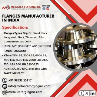 Flanges | Reducing Flange | Slip On Flange | Pipe Fitting - Metalica Forging Inc
