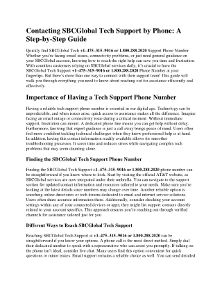 How to Speak Directly with SBCGLOBAL Email Support? A Complete Guide