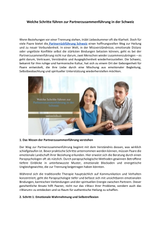 Welche Schritte führen zur Partnerzusammenführung in der Schweiz