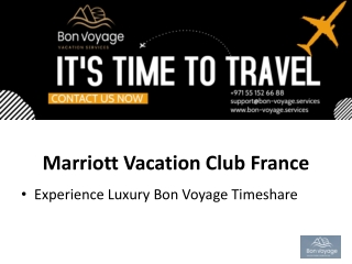 Experience the Beauty of Europe with Marriott Vacation Club France