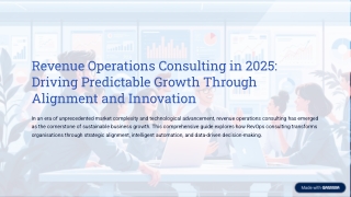 Revenue Operations Consulting in 2025: Driving Predictable Growth