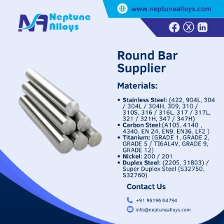 Round Bar | Inconel X 750 Round bar | Nitronic 60 Round bar | Monel 400 Round Ba