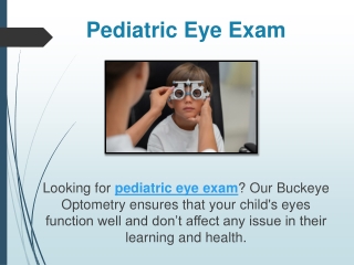 Pediatric Eye Exam