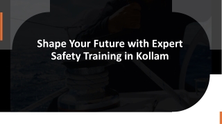 Shape Your Future with Expert Safety Training in Kollam