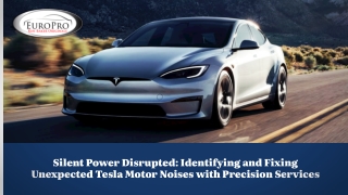 Silent Power Disrupted Identifying and Fixing Unexpected Tesla Motor Noises with Precision Services