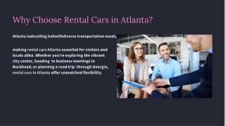 Explore the City with Convenient Car Rentals in Atlanta