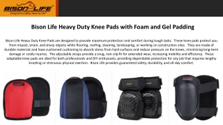Bison Life Heavy Duty Knee Pads for Industrial Works