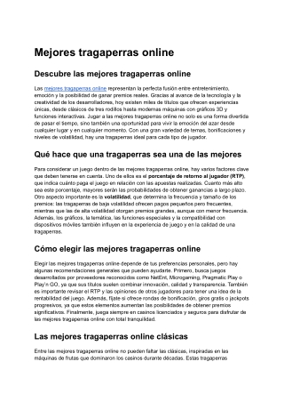 mejores tragaperras online