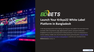 krikya22 White Label Betting Website Provider in Bangladesh