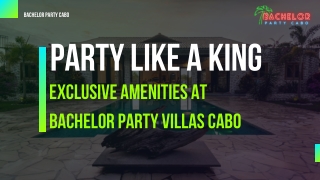 Beyond Expectations: The Hidden Perks of Bachelor Party Villas Cabo