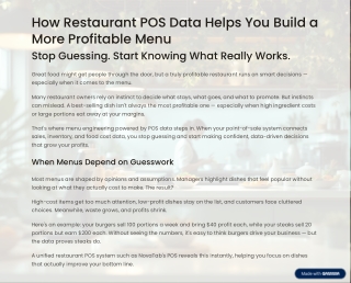 How Restaurant POS Data Helps You Build a More Profitable Menu