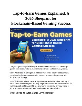 Tap-to-Earn Games Explained_ A 2026 Blueprint for Blockchain-Based Gaming Success
