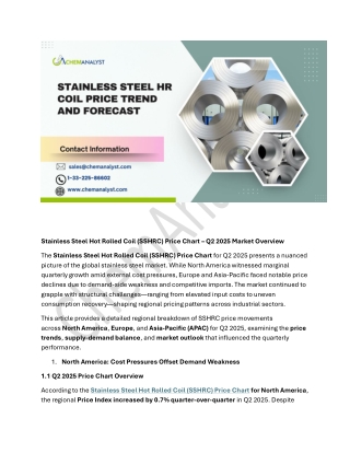 Stainless Steel HR Coil Price Chart, Trend, Index, News, Demand and Forecast