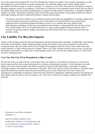 Can I File A Claim Against The City If I'm Hurt In A Bike Crash?