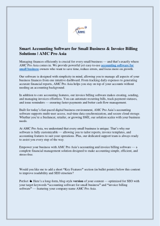 Smart Accounting Software for Small Business & Invoice Billing Solutions