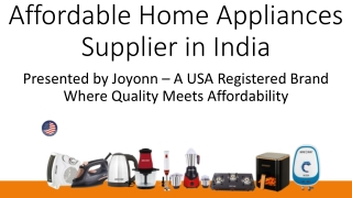 Affordable Home Appliances Supplier in India