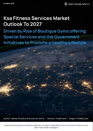 KSA Fitness Services Market Trends & Outlook 2027 | Ken Research
