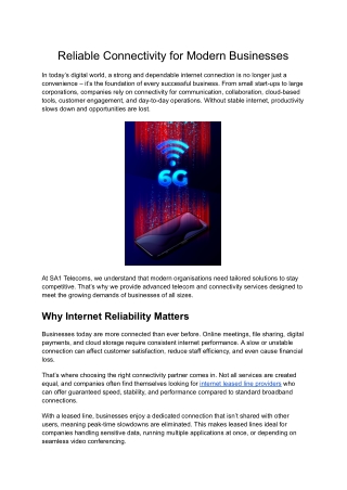 Complete Telephone Systems Business Solutions by SA1 Telecoms