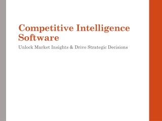 Competitive Intelligence Software