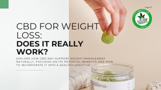 CBD for Weight Loss Does It Really Work