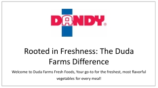 Rooted in Freshness: The Duda Farms Difference