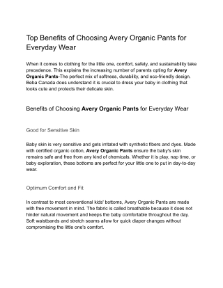 beba pdf Top Benefits of Choosing Avery Organic Pants for Everyday Wear