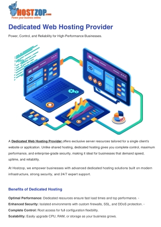 Reliable Dedicated Web Hosting Provider