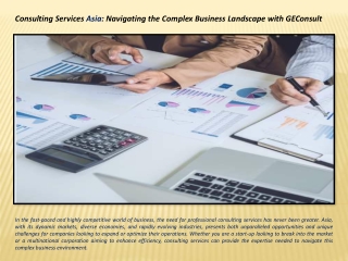 Consulting Services Asia