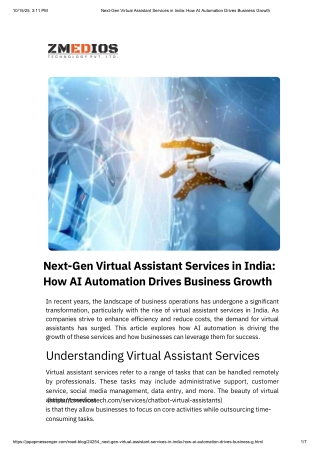 Next-Gen Virtual Assistant Services in India: How AI Automation Drives Business