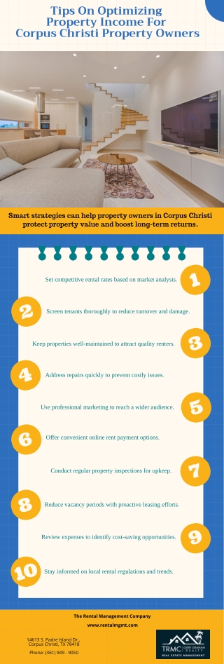 Tips On Optimizing Property Income For Corpus Christi Property Owners