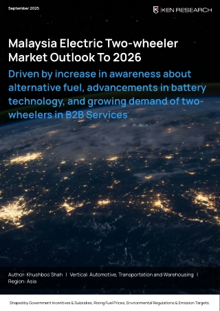 Malaysia Electric Two-Wheeler Market Trends & Outlook 2026 | Ken Research