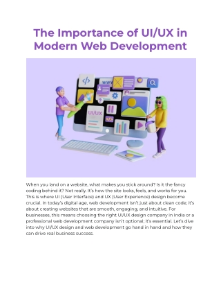 The Importance of UI/UX in Modern Web Development