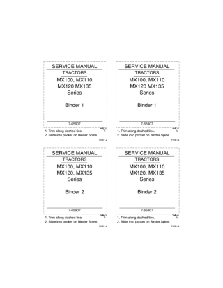 CASE IH MX120 Tractor Service Repair Manual Instant Download