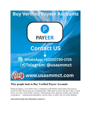 Buy Verified Payeer Accountst