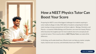 how a neet physics tutor can boost your score
