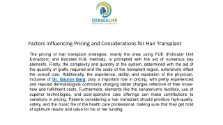 Cost vs Quality in Hair Transplant