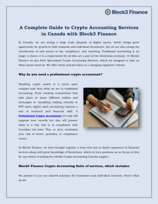 Taxation And Accounting Services
