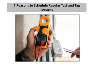7 Reasons to Schedule Regular Test and Tag Services