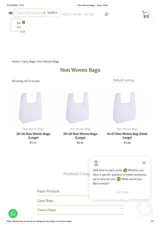 Non Woven Bags & Side Gusset Envelopes Delhi