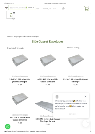 Non Woven Bags & Side Gusset Envelopes Delhi