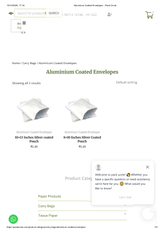 Aluminium Coated & Paper Handle Bags Delhi