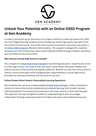 Vertual High School Canada