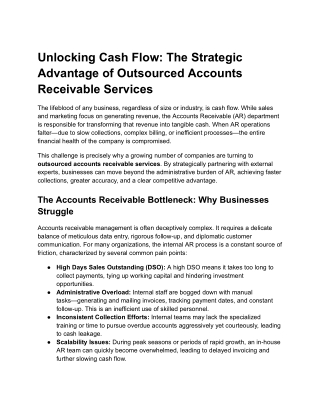 outsourced accounts receivable services