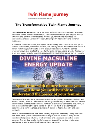 The Transformative Twin Flame Journey