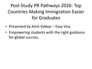 Top Countries Offering PR to Graduates in 2026 | Amit Kakkar Easy Visa