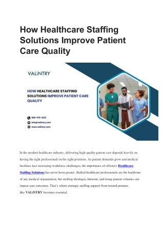 Healthcare Staffing Solutions