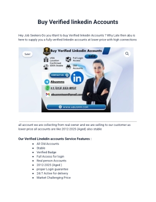 What are the purchasing options to buy LinkedIn accounts