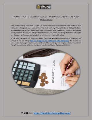 From Setback to Success: How Can I Improve My Credit Score After Bankruptcy?
