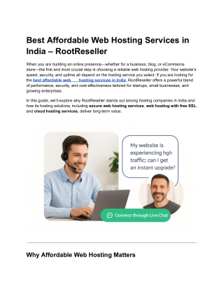 Best Affordable Web Hosting Services in India – RootReseller