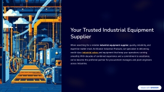 Industrial Equipment Supplier – Trusted Global Quality